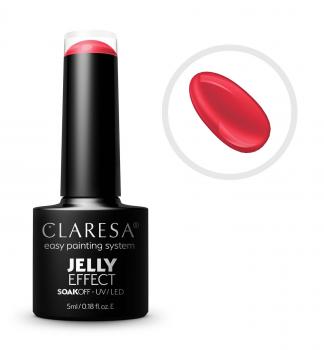 CLARESA SoakOFF UV/LED Gel JELLY EFFECT - Red, 5 ml